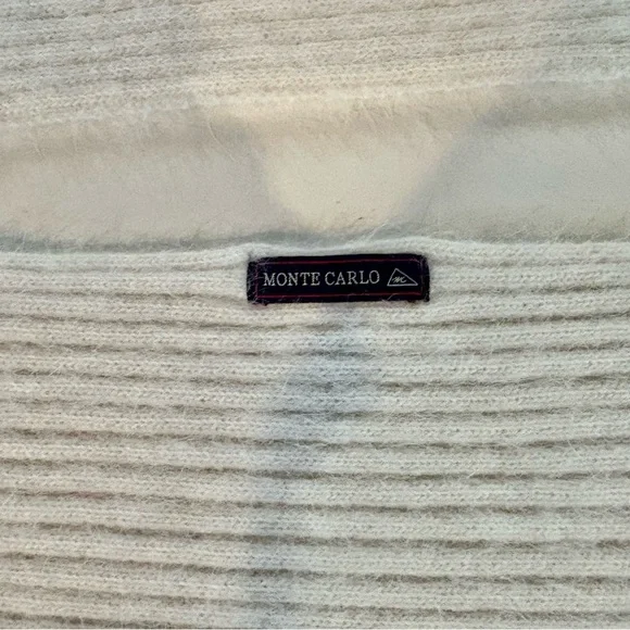 Cream Ribbed Knit Scarf - Very Soft - Picture 2 of 3